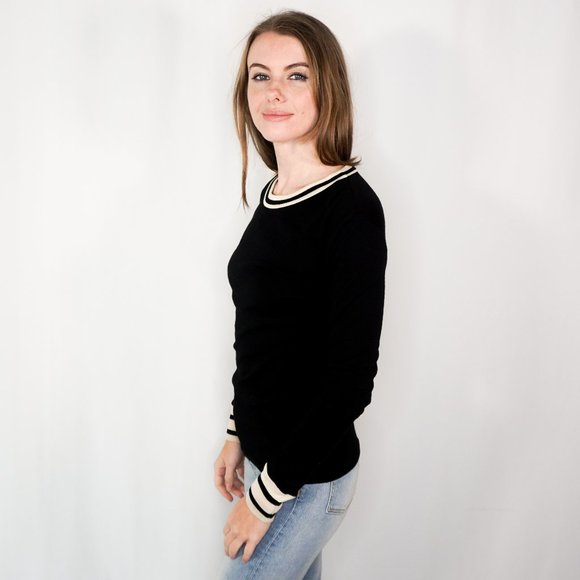 VIKTORIA + WOODS Magento Crew Black Wool Sweater - Picture 4 of 6